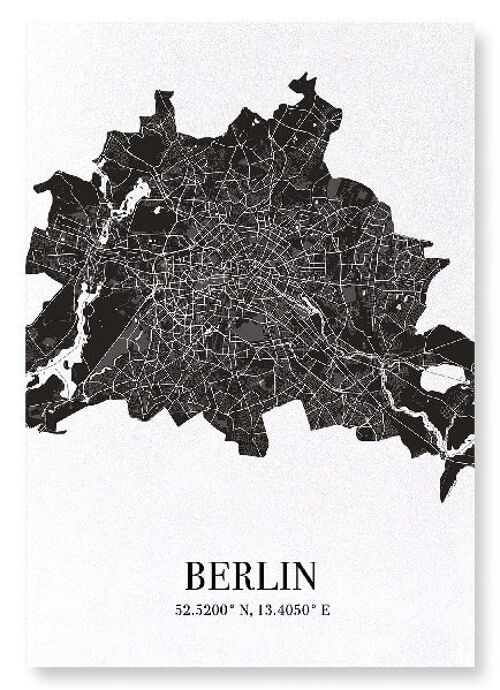 BERLIN CUTOUT (DARK): Art Print