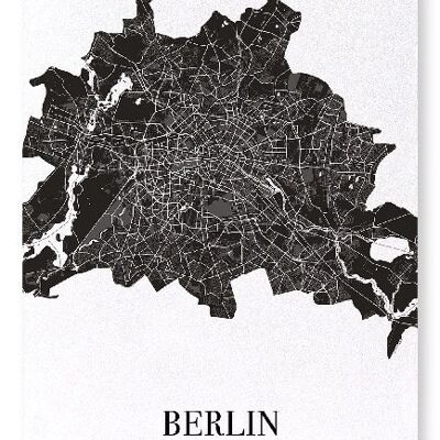 BERLIN CUTOUT (DARK): Art Print