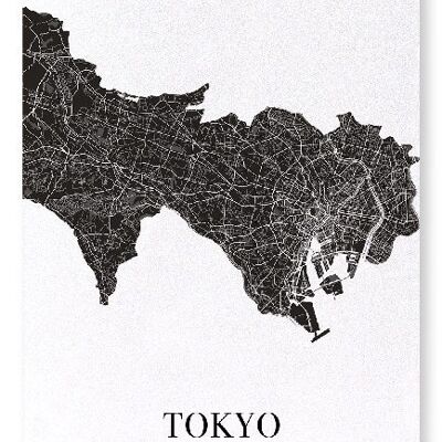 TOKYO AUSSCHNITT (DUNKEL): Kunstdruck