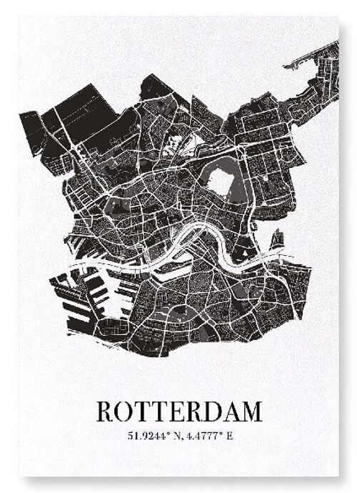 ROTTERDAM CUTOUT (DARK): Art Print