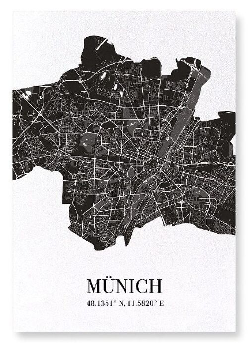MUNICH CUTOUT (DARK): Art Print