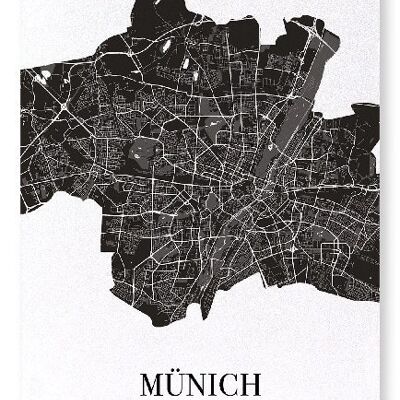 MUNICH CUTOUT (DARK): Art Print