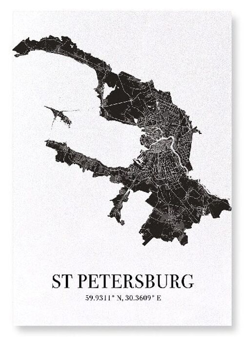ST PETERSBURG CUTOUT (DARK): Art Print