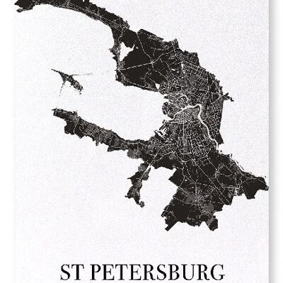 ST PETERSBURG CUTOUT (DARK): Art Print