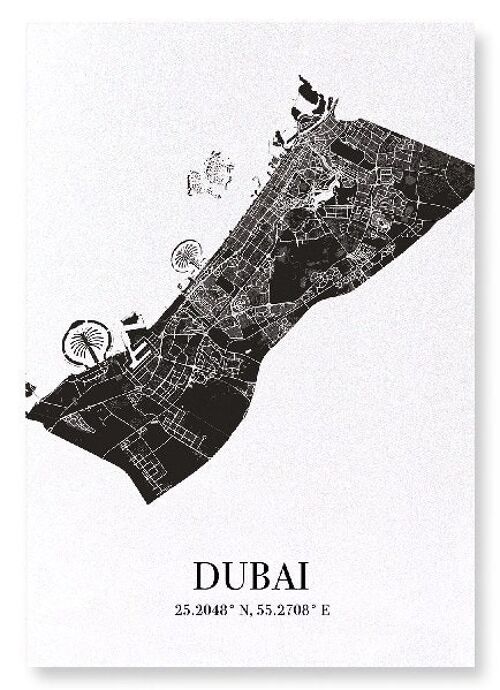 DUBAI CUTOUT (DARK): Art Print
