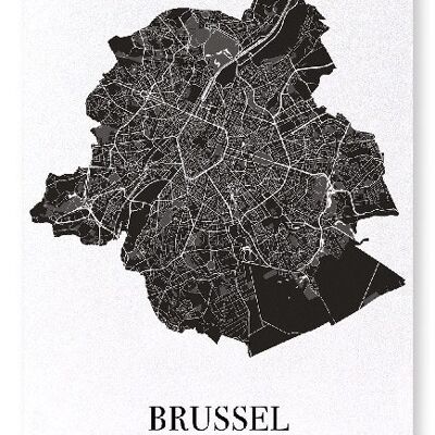 BRUXELLES CUTOUT (SCURO): Stampa artistica