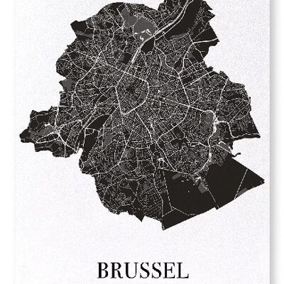 BRUSSELS CUTOUT (DARK): Art Print