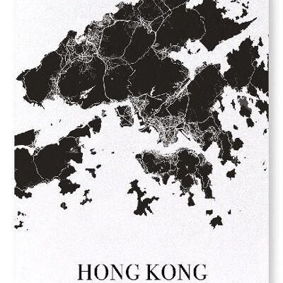 HONG KONG AUSSCHNITT (DUNKEL): Kunstdruck
