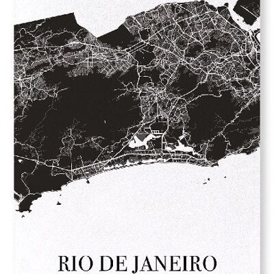 RIO DE JANEIRO AUSSCHNITT (DUNKEL): Kunstdruck