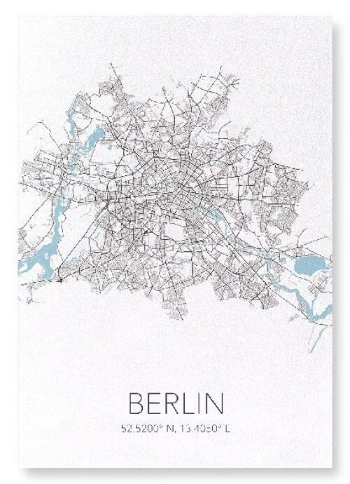 BERLIN CUTOUT (LIGHT): Art Print