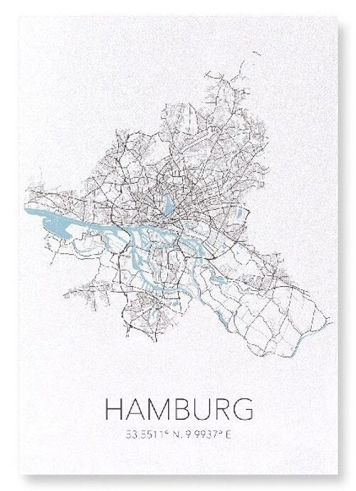 HAMBURG CUTOUT (LIGHT): Art Print