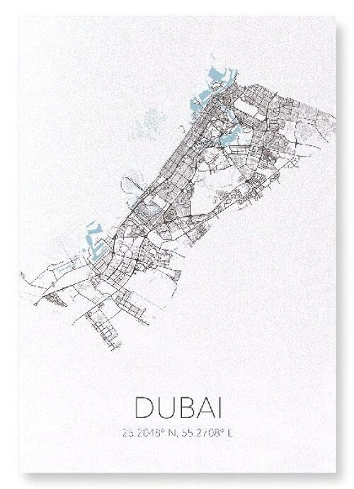 DUBAI CUTOUT (LIGHT): Art Print