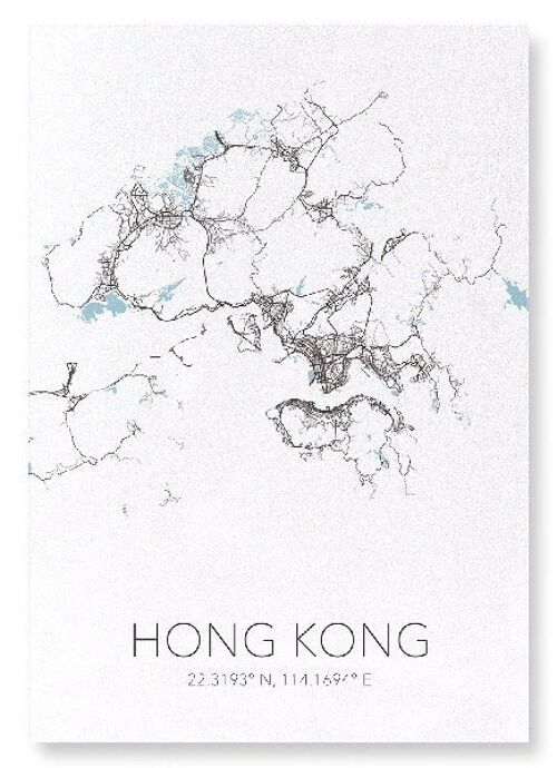 HONG KONG CUTOUT (LIGHT): Art Print