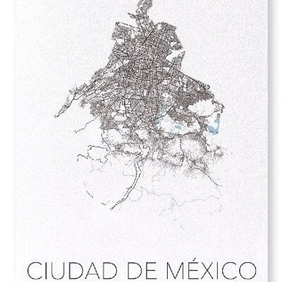 MEXIKO-STADT AUSSCHNITT (LICHT): Kunstdruck