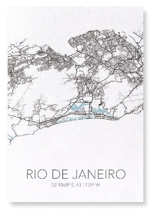 RIO DE JANEIRO CUTOUT (LIGHT): Art Print