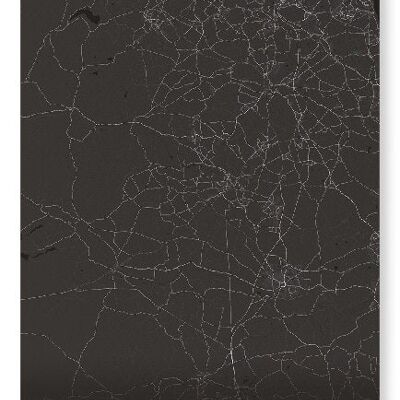 DURHAM MAPPA COMPLETA (SCURO): Stampa artistica