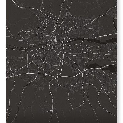 CORK CITY  FULL MAP (DARK): NO.1 Art Print