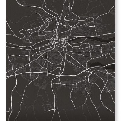 MAPA COMPLETO DE LA CIUDAD DE CORK (OSCURO): NO.2 Lámina artística