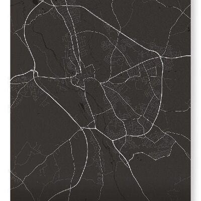 OXFORD FULL MAP (DARK): Art Print