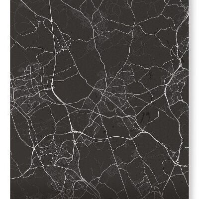 ST. ALBANS FULL MAP (DARK): Art Print