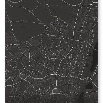ENFIELD FULL MAP (DARK): Art Print