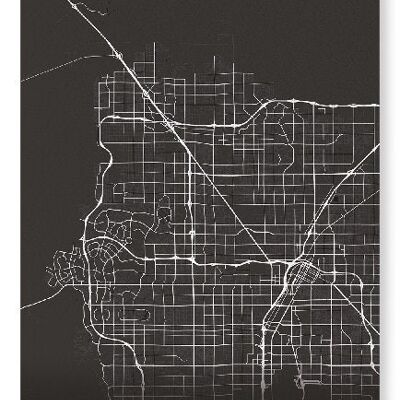 LAS VEGAS FULL MAP (DARK): Art Print