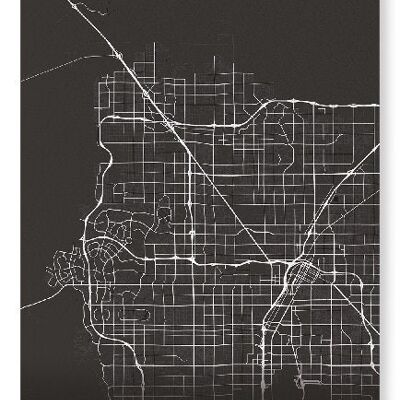 MAPPA COMPLETA DI LAS VEGAS (SCURO): Stampa artistica