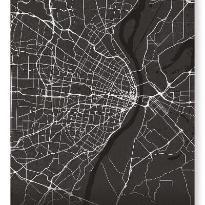 ST. LOUIS FULL MAP (DARK): Art Print