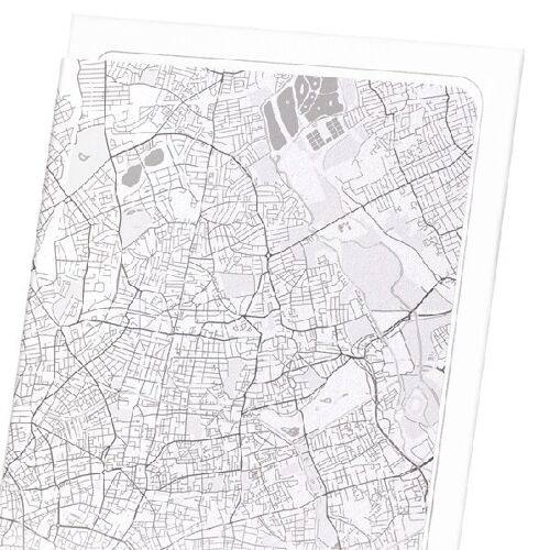 HACKNEY FULL MAP (LIGHT): Art Print