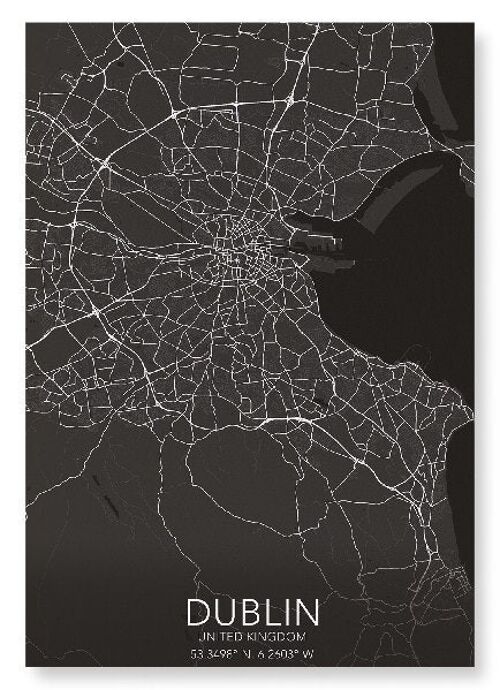 DUBLIN FULL MAP (LIGHT): Art Print