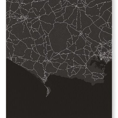 DORSET FULL MAP (LIGHT): Art Print