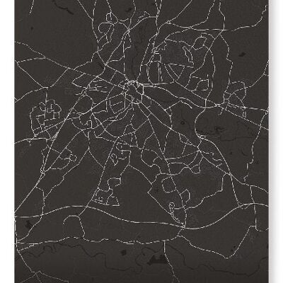 DERBY FULL MAP (LIGHT): Art Print