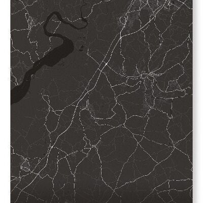 STROUD  FULL MAP (LIGHT): Art Print