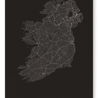 IRELAND FULL MAP (LIGHT): Art Print