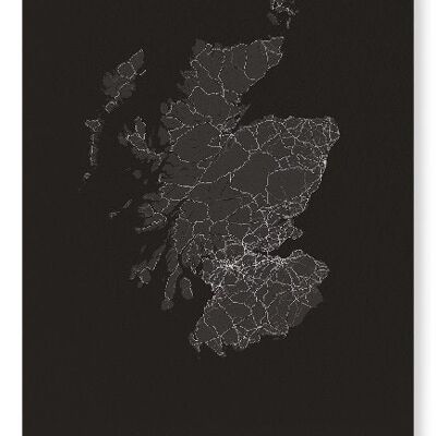 MAPA COMPLETO DE ESCOCIA (LUZ): Lámina artística