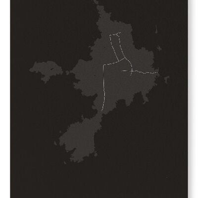 SARK FULL MAP (LIGHT): Art Print
