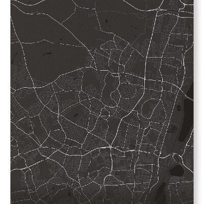 ENFIELD FULL MAP (LIGHT): Art Print