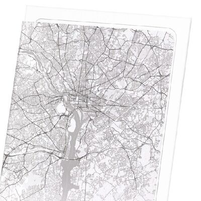 WASHINGTON FULL MAP (LIGHT): Art Print