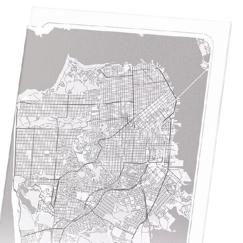 SAN FRANCISCO FULL MAP (LIGHT): Art Print