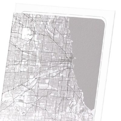 MAPA COMPLETO DE CHICAGO (LUZ): Lámina artística