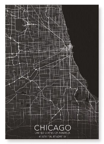 CARTE COMPLÈTE DE CHICAGO (LUMIÈRE): Impression artistique 2
