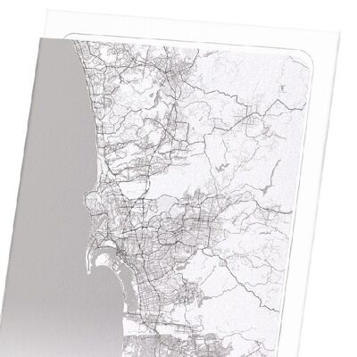 SAN DIEGO FULL MAP (LIGHT): Art Print