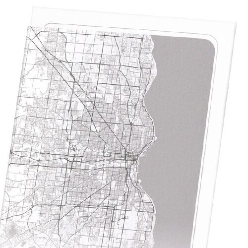 MILWAUKEE FULL MAP (LIGHT): Art Print
