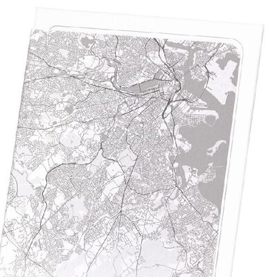 BOSTON FULL MAP (LIGHT): Art Print