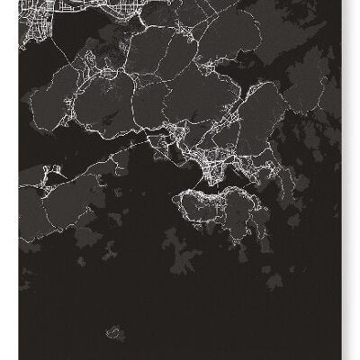 HONG KONG FULL (DARK): Art Prints