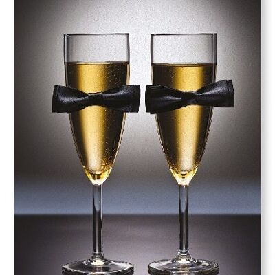 BOW TIE CHAMPAGNE Art Print