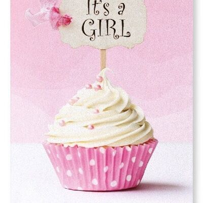 IT'S A GIRL CUPCAKE Kunstdruck