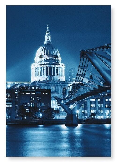 ST PAUL'S LIT AT NIGHT Art Print