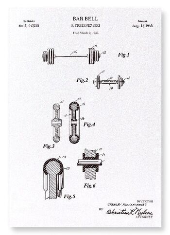 BREVET DE BARBELL 1948 Impression artistique 1