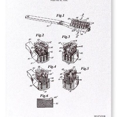 PATENT OF TOOTHBRUSH 1943  Art Print